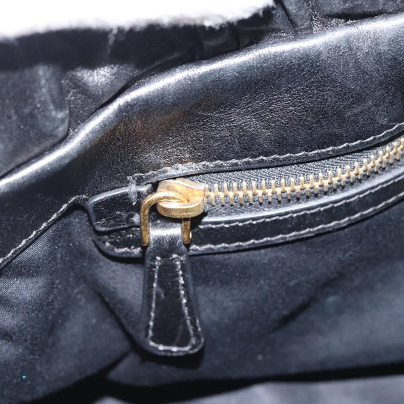 Miu Miu Handtas Leer 2way Zwart Goud Auth 189206SAM
