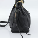Miu Miu Hand Bag Leather 2way Black Gold Auth 189206SAM-4