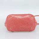 Miu Miu Hand Bag Leather 2way Pink Gold Auth 189208SAM-11