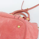 Miu Miu Hand Bag Leather 2way Pink Gold Auth 189208SAM-12