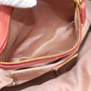 Miu Miu Hand Bag Leather 2way Pink Gold Auth 189208SAM-21