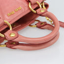Miu Miu Hand Bag Leather 2way Pink Gold Auth 189208SAM-7