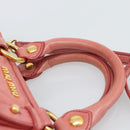Miu Miu Hand Bag Leather 2way Pink Gold Auth 189208SAM-8
