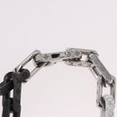 LOUIS VUITTON Chain Stone Bracelet metal Silver M1042L LV Auth 189214M-13