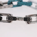 LOUIS VUITTON Chain Stone Bracelet metal Silver M1042L LV Auth 189214M-14