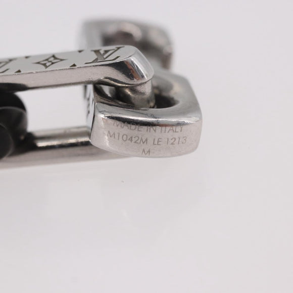 LOUIS VUITTON Chain Stone Bracelet metal Silver M1042M LV Auth 189214M