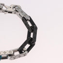 LOUIS VUITTON Chain Stone Bracelet metal Silver M1042L LV Auth 189214M-5
