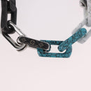 LOUIS VUITTON Chain Stone Bracelet metal Silver M1042L LV Auth 189214M-8