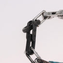 LOUIS VUITTON Chain Stone Bracelet metal Silver M1042L LV Auth 189214M-9