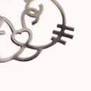CHANEL Brooch metal Silver tone CC Auth 189215M-18