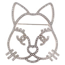 CHANEL Brooch metal Silver tone CC Auth 189215M-2