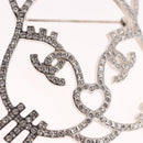 CHANEL Brooch metal Silver tone CC Auth 189215M-5