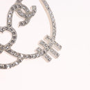 CHANEL Brooch metal Silver tone CC Auth 189215M-7