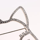 CHANEL Brooch metal Silver tone CC Auth 189215M-9