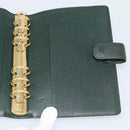 LOUIS VUITTON Taiga Agenda MM Day Planner Cover Epicea R20403 LV Auth 189219-19