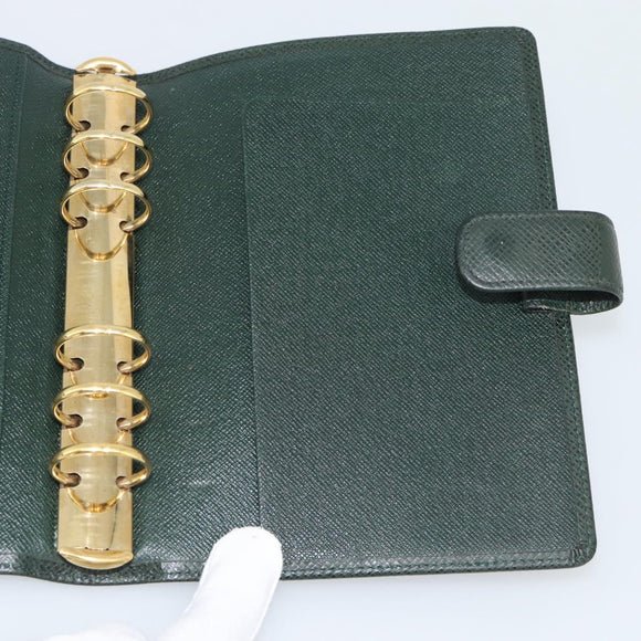 LOUIS VUITTON Taiga Agenda MM Day Planner Cover Epicea R20403 LV Auth 189219