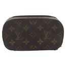 LOUIS VUITTON Monogram Trousse Brush PM Cosmetic Pouch M47510 LV Auth 189220-2