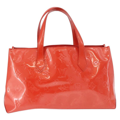LOUIS VUITTON Vernis Bluebird Wilshire PM Bag Orenge Sunset M93644 Auth 189223 - 0