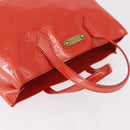 LOUIS VUITTON Vernis Bluebird Wilshire PM Bag Orenge Sunset M93644 Auth 189223-6