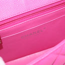 CHANEL Mini Matelasse 17 Chain Bag Caviar Skin Pink Silver CC Auth 189224SAM-15