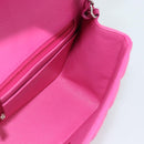 CHANEL Mini Matelasse 17 Chain Bag Caviar Skin Pink Silver CC Auth 189224SAM-17