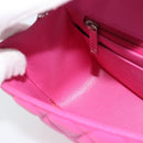 CHANEL Mini Matelasse 17 Chain Bag Caviar Skin Pink Silver CC Auth 189224SAM-18