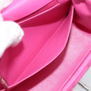 CHANEL Mini Matelasse 17 Chain Bag Caviar Skin Pink Silver CC Auth 189224SAM-21