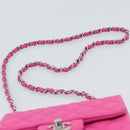 CHANEL Mini Matelasse 17 Chain Bag Caviar Skin Pink Silver CC Auth 189224SAM-8