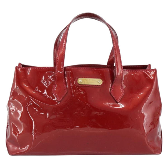 LOUIS VUITTON Monogram Vernis Wilshire PM Bag Pomme D'amour M93642 Auth 189225
