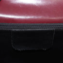 Salvatore Ferragamo Gancini Hand Bag Leather 2way Bordeaux Gold Auth 189226-18