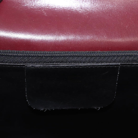 Salvatore Ferragamo Gancini Hand Bag Leather 2way Bordeaux Gold Auth 189226