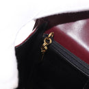 Salvatore Ferragamo Gancini Hand Bag Leather 2way Bordeaux Gold Auth 189226-22