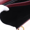 Salvatore Ferragamo Gancini Hand Bag Leather 2way Bordeaux Gold Auth 189226-24