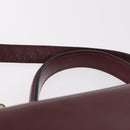 Salvatore Ferragamo Gancini Hand Bag Leather 2way Bordeaux Gold Auth 189226-8