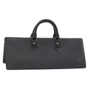 LOUIS VUITTON Epi Sac Tri-angle Hand Bag Black M52092 LV Auth 189228-1