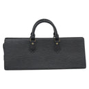 LOUIS VUITTON Epi Sac Tri-angle Hand Bag Black M52092 LV Auth 189228-2