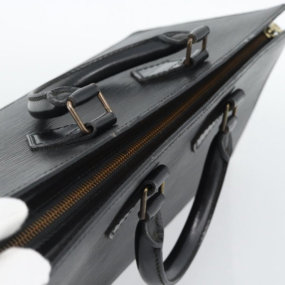 LOUIS VUITTON Epi Sac Tri-angle Hand Bag Black M52092 LV Auth 189228