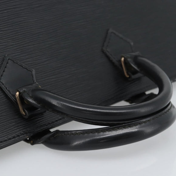 LOUIS VUITTON Epi Sac Tri-angle Hand Bag Black M52092 LV Auth 189228