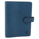 LOUIS VUITTON Epi Agenda MM Day Planner Cover Blue R20055 LV Auth 189229-13