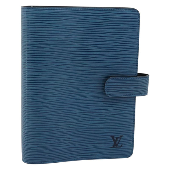 LOUIS VUITTON Epi Agenda MM Dagplannerhoes Blauw R20055 LV Auth 189229