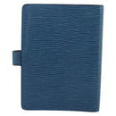LOUIS VUITTON Epi Agenda MM Day Planner Cover Blue R20055 LV Auth 189229-2