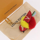 LOUIS VUITTON Bijoux Traveling Bird Sack Charm Fur Red M67390 LV Auth 189231M-12