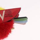 LOUIS VUITTON Bijoux Traveling Bird Sack Charm Fur Red M67390 LV Auth 189231M-4