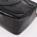 CHANEL COCO Mark Chain Shoulder Bag Patent leather Gold Black CC Auth 189232V-14
