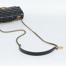 CHANEL Matelasse 21 Chain Bag Patent leather Navy Black CC Auth 189233SAM-7
