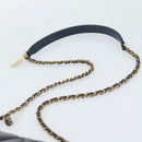 CHANEL Matelasse 21 Chain Bag Patent leather Navy Black CC Auth 189233SAM-8