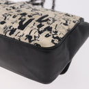 CHANEL Choco Bar Chain Shoulder Bag Satin Black Silver CC Auth 189234V-16