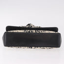 CHANEL Choco Bar Chain Shoulder Bag Satin Black Silver CC Auth 189234V-5
