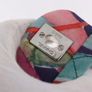CHANEL Big Matelasse 30 Chain Bag Canvas Light Blue Silver CC Auth 189235SAV-9