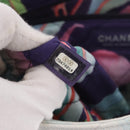 CHANEL Big Matelasse 30 Chain Bag Canvas Light Blue Silver CC Auth 189235SAV-11